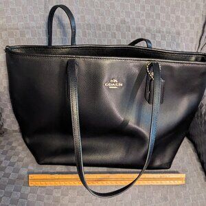 Coach Black Leather Tote